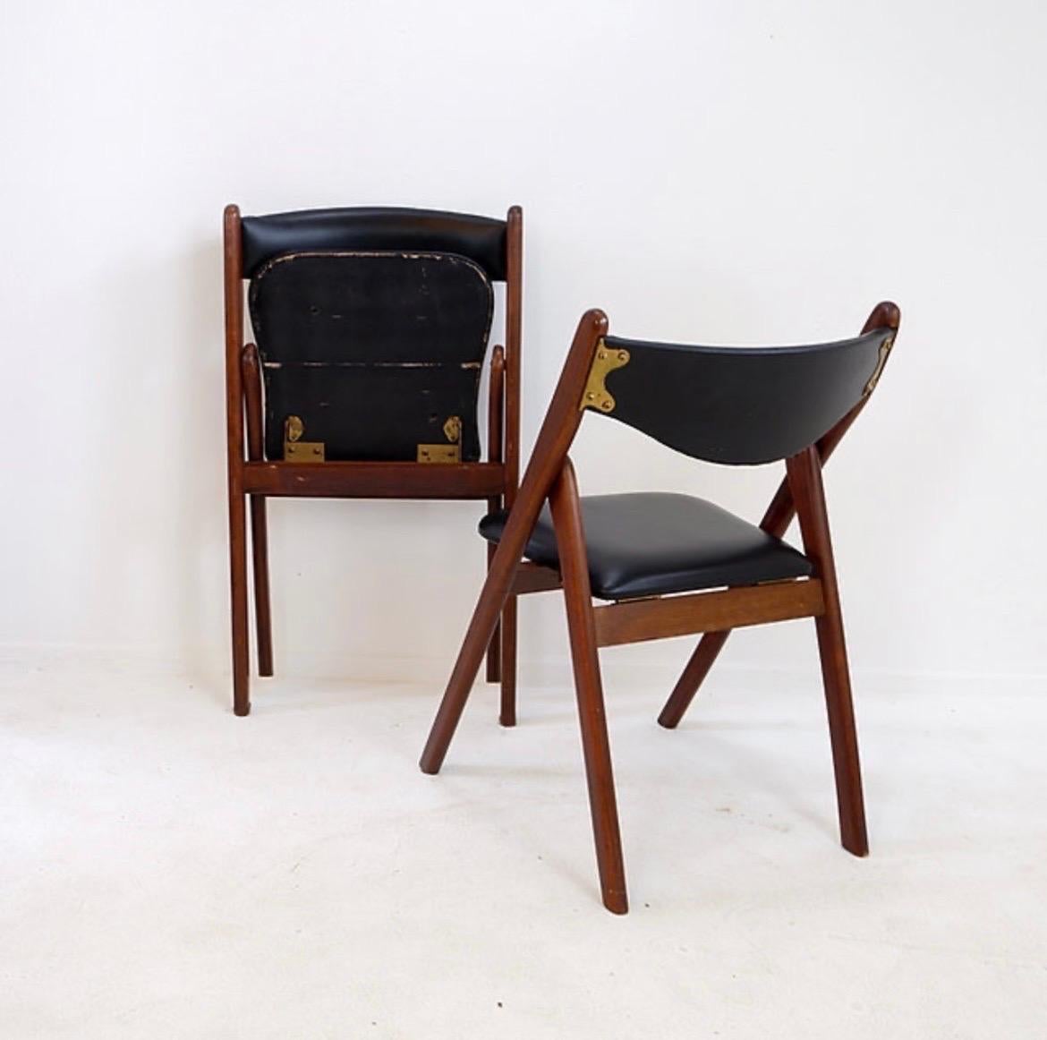 Mid-20th Century Pair of Folding Chairs by Coronet for Norquist, USA, c. 1960s