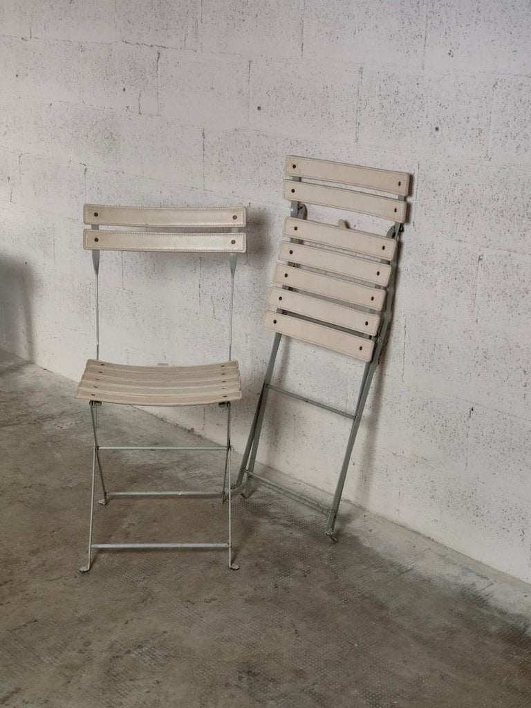 Pair of Folding Chairs Celestina 70s, 80s by Marco Zanuso for Zanotta, Italy For Sale 1