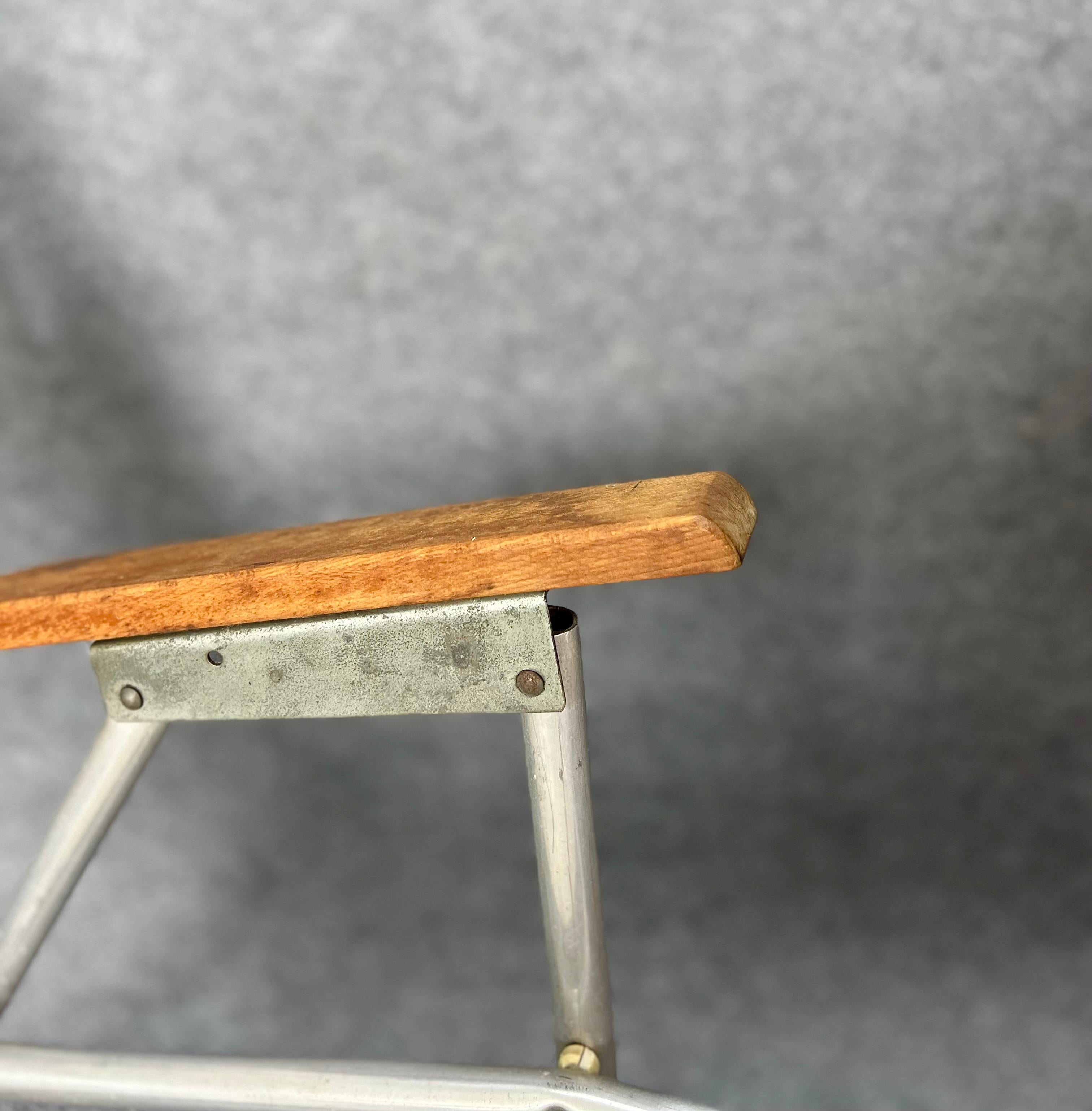 Paire de chaises pliantes en aluminium et toile mi-siècle, design italien des années 1960 4
