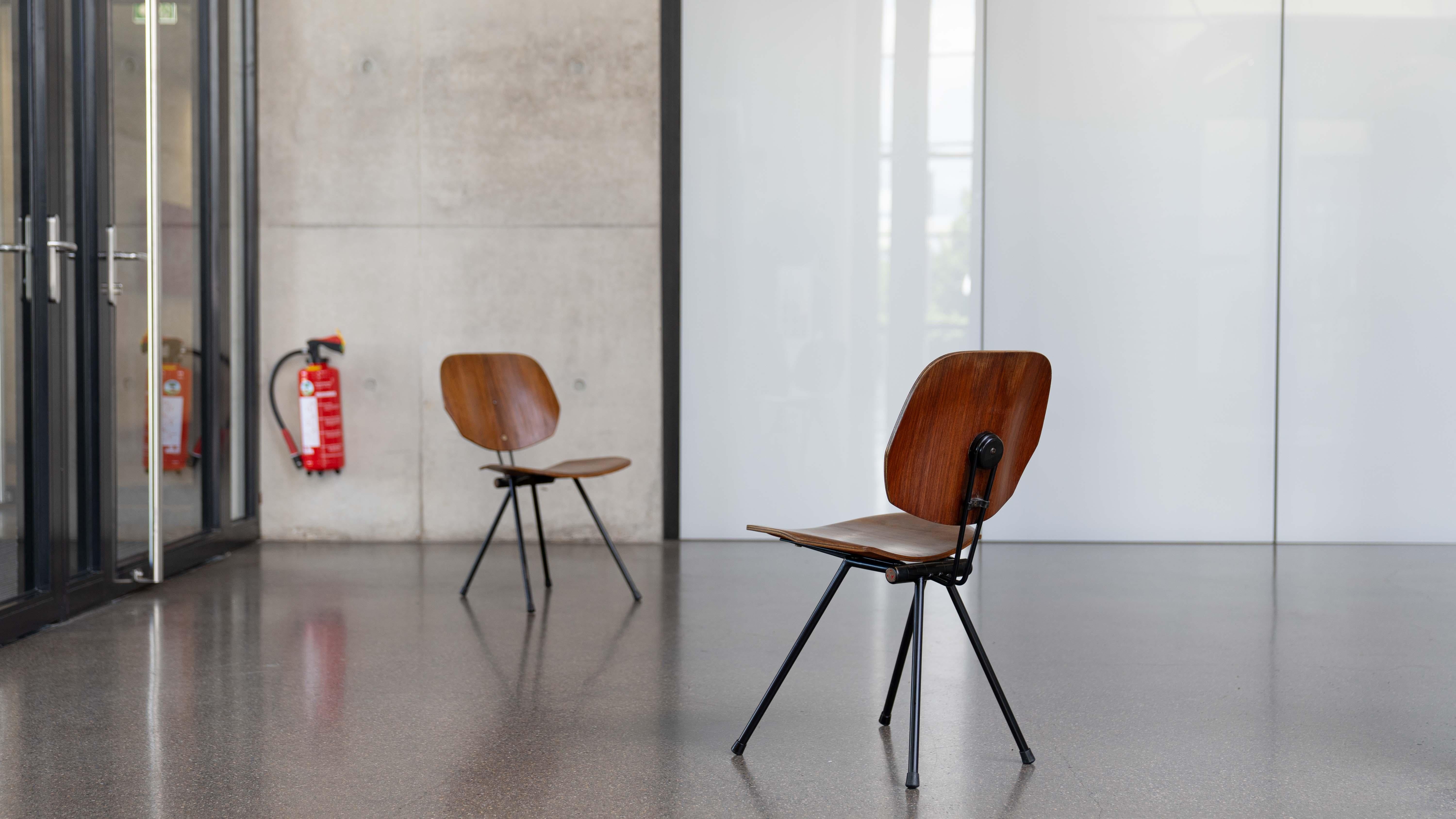 Mid-Century Modern Paire de chaises pliantes S88 d'Osvaldo Borsani pour Tecno, Italie en vente