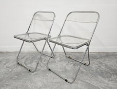 Pair of Folding "Plia" Chairs designed by Giancarlo Piretti for Anonima Castelli