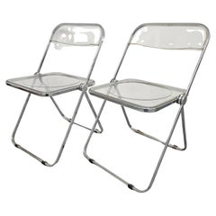 Pair of Folding "Plia" Chairs designed by Giancarlo Piretti for Anonima Castelli