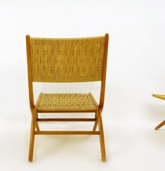Pair of Folding Rope Lounge Chairs, 1960s
