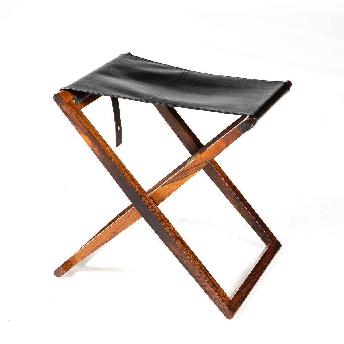 Pair of Folding Stools by Mogens Koch for Interna im Angebot 1