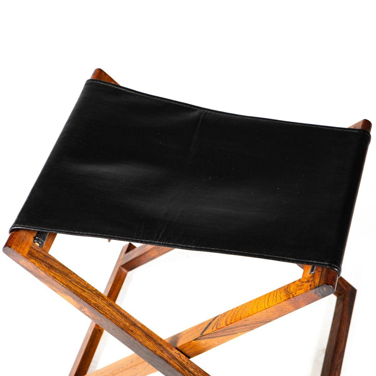 Pair of Folding Stools by Mogens Koch for Interna im Angebot 2
