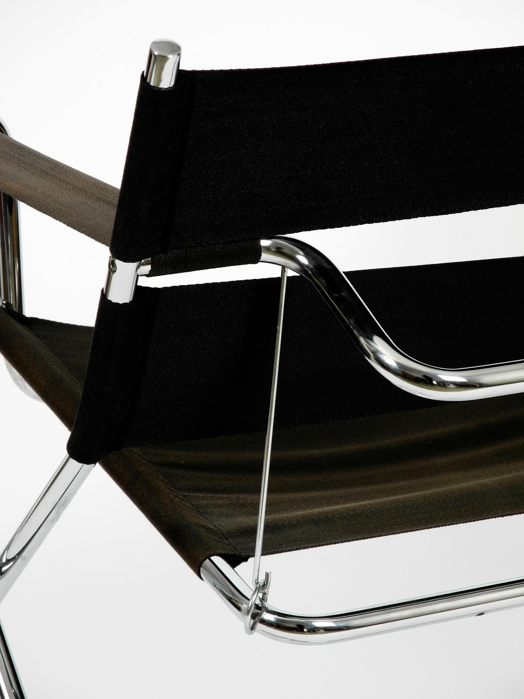 Pair of Folding Tubular Steel D4 Armchairs by Marcel Breuer for Tecta from 1980s 3