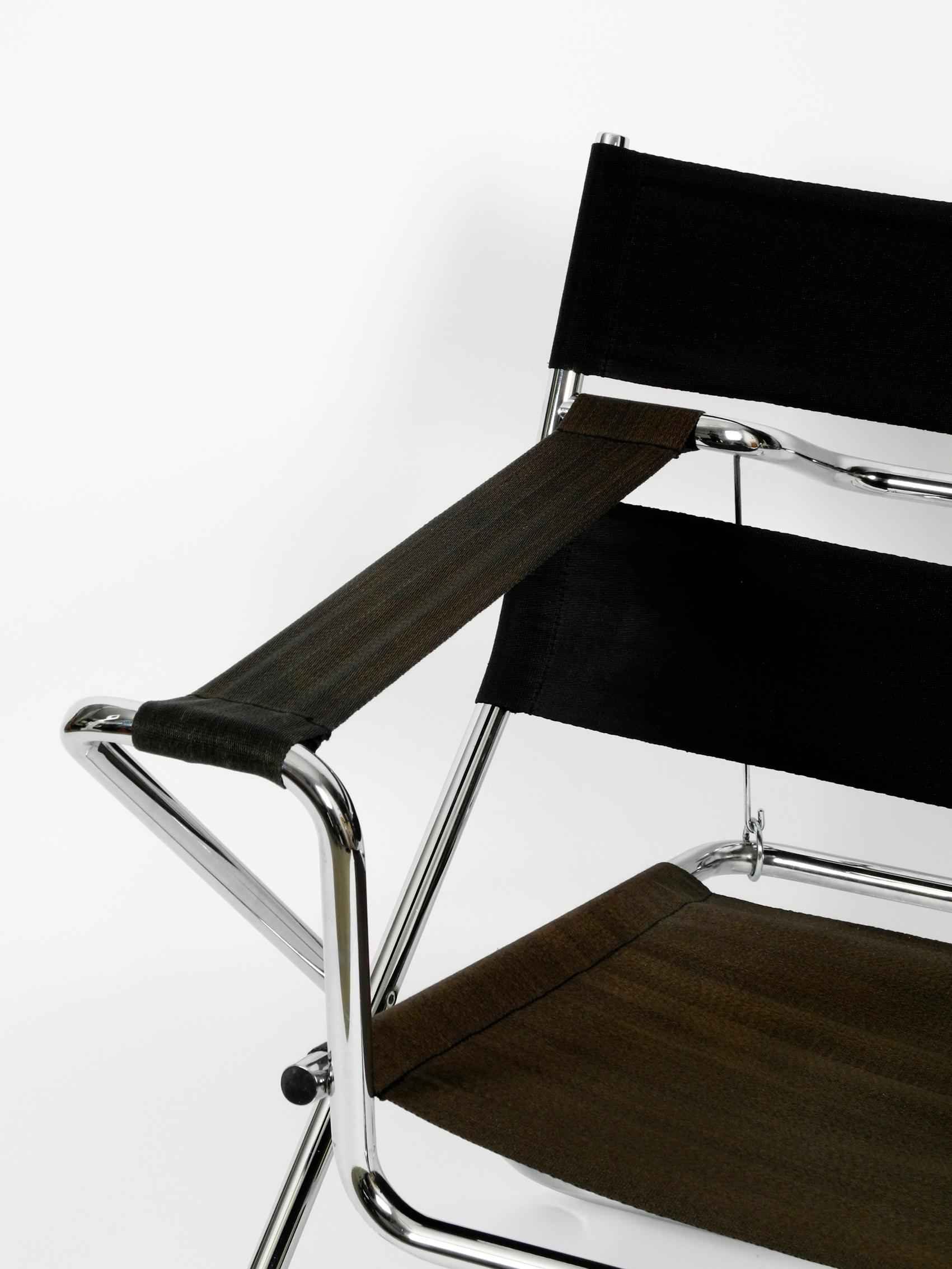 Pair of Folding Tubular Steel D4 Armchairs by Marcel Breuer for Tecta from 1980s 5