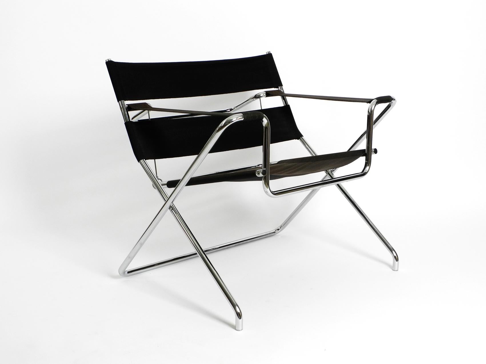 German Pair of Folding Tubular Steel D4 Armchairs by Marcel Breuer for Tecta from 1980s