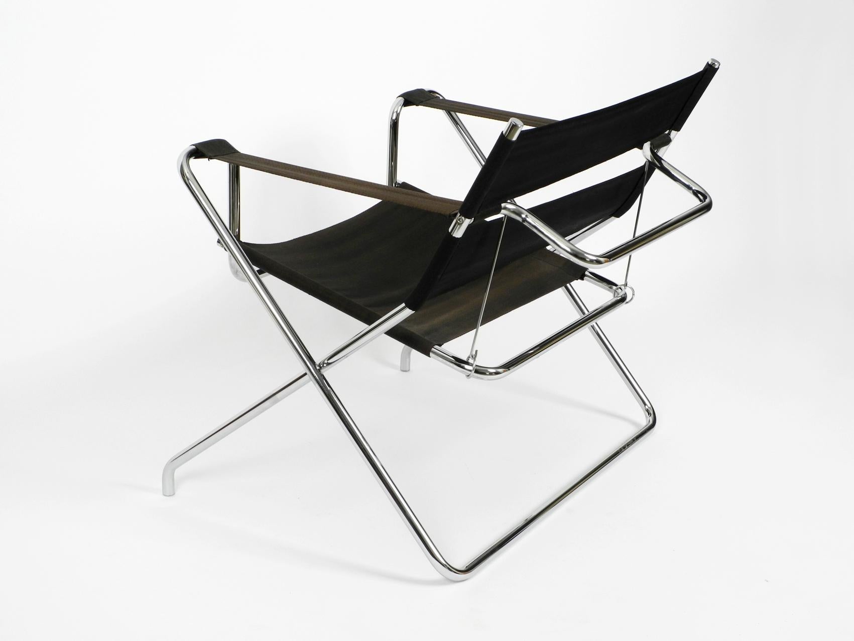 Pair of Folding Tubular Steel D4 Armchairs by Marcel Breuer for Tecta from 1980s In Good Condition In München, DE