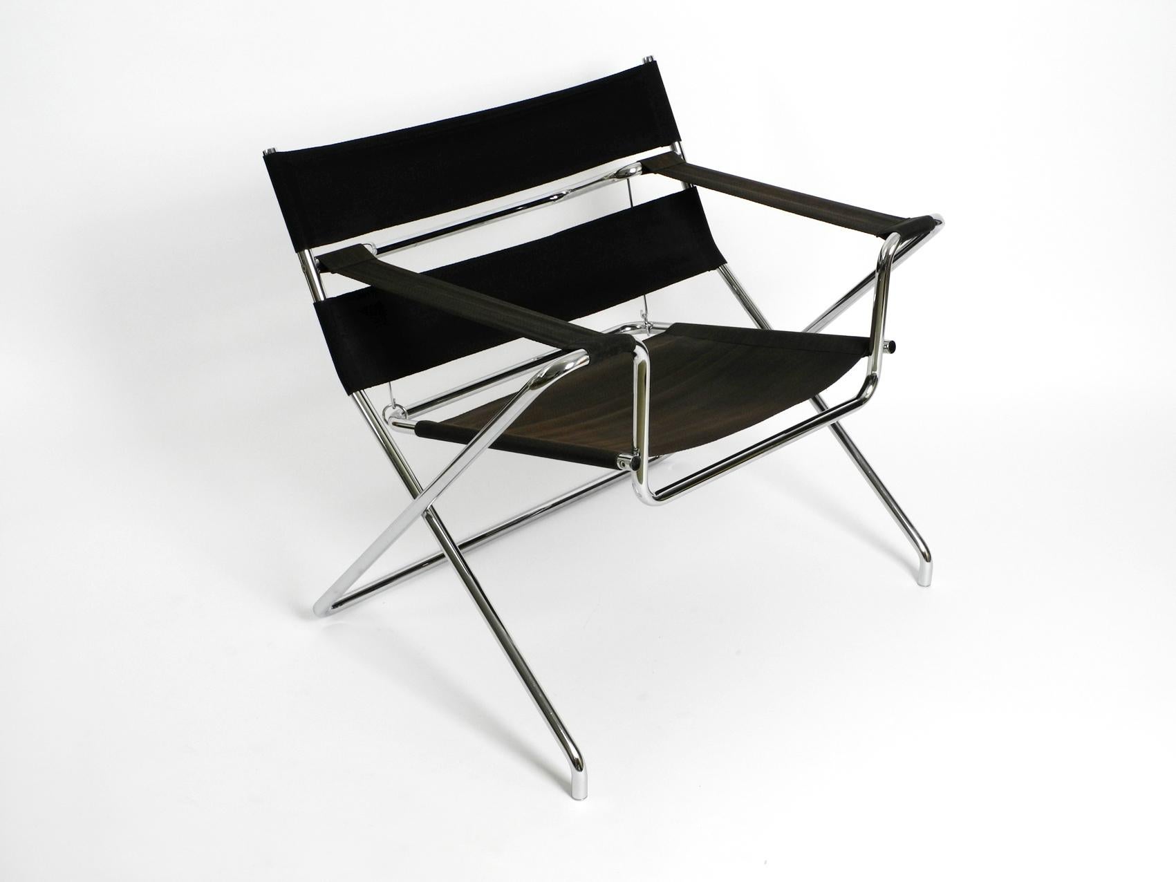 Late 20th Century Pair of Folding Tubular Steel D4 Armchairs by Marcel Breuer for Tecta from 1980s