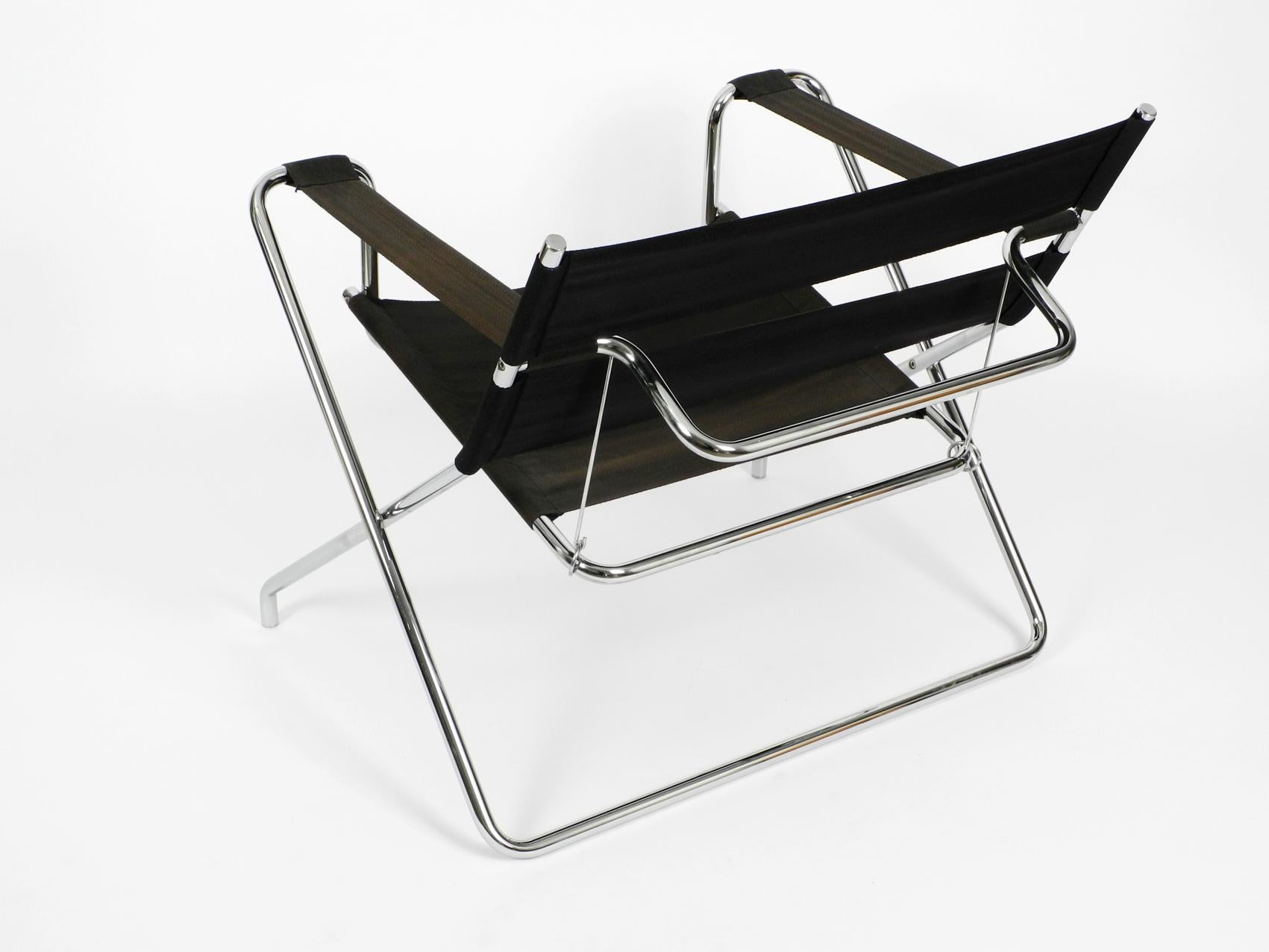 Pair of Folding Tubular Steel D4 Armchairs by Marcel Breuer for Tecta from 1980s 1