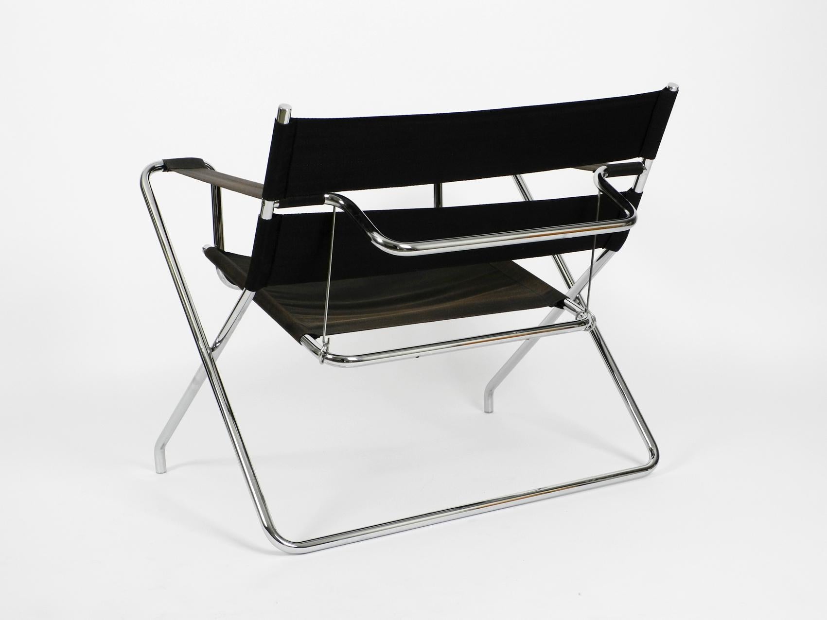 Pair of Folding Tubular Steel D4 Armchairs by Marcel Breuer for Tecta from 1980s 2
