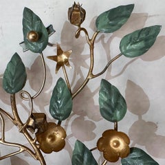 Pair of Foliage Sconces with Birds