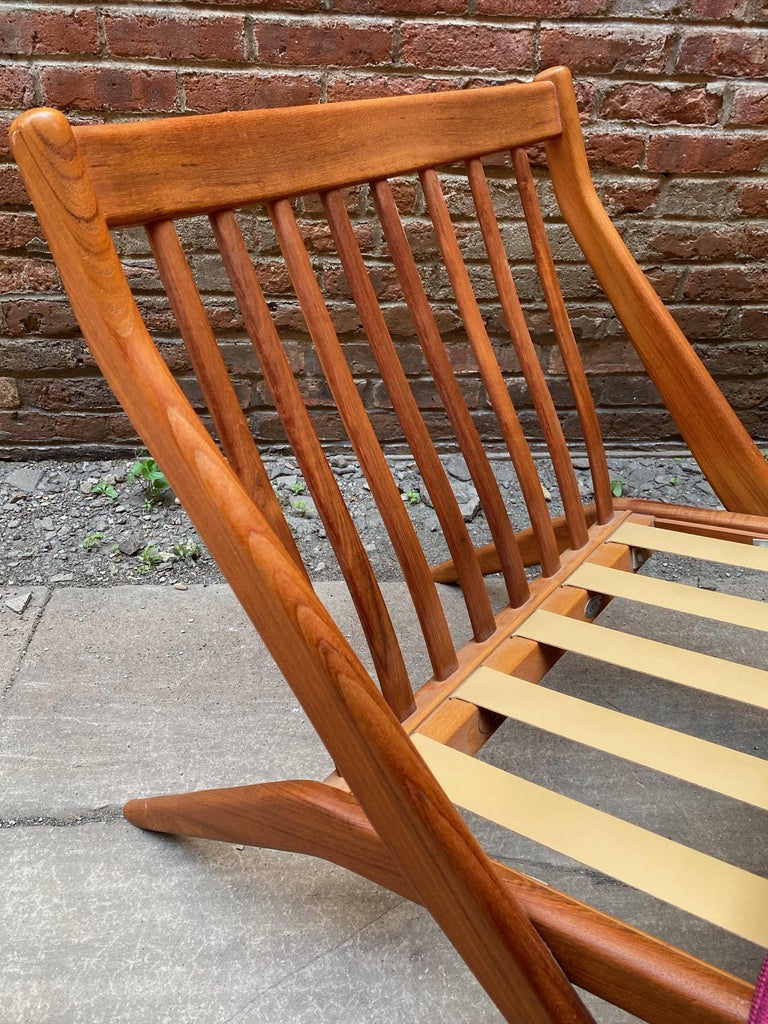 Folk Ohlsson Teak Scissor Chairs - A Pair For Sale 6