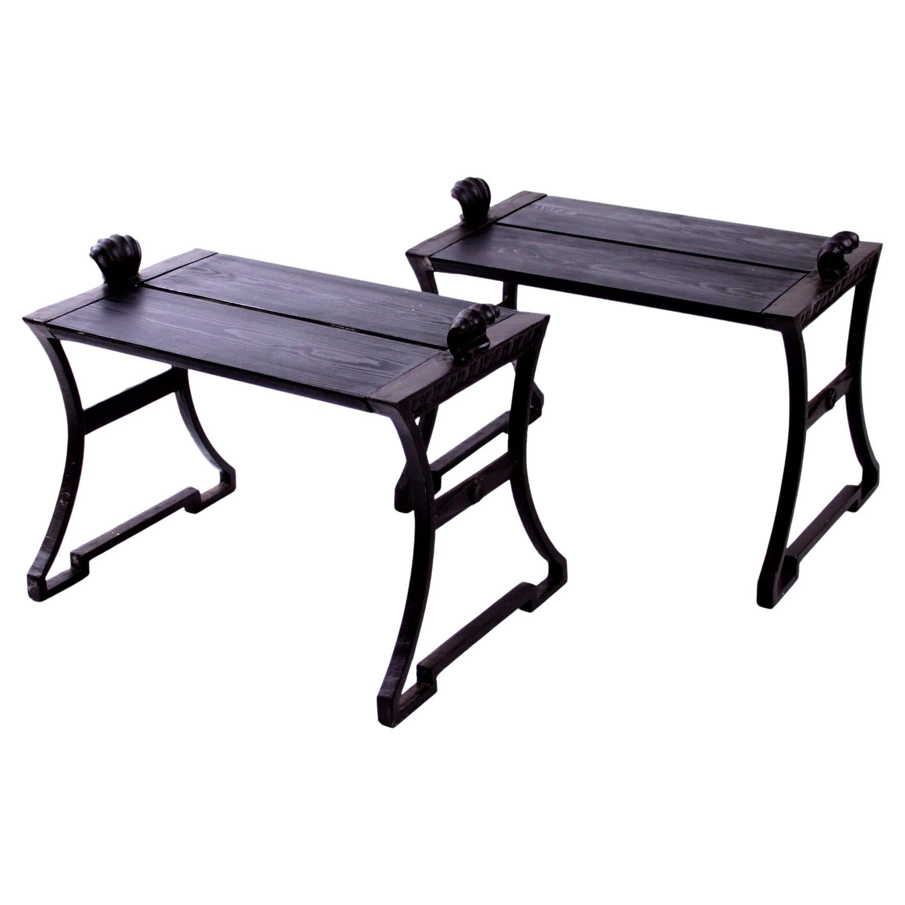 Pair of Folke Bensow Benches, Dessin Park Bench No. 1, Sweden