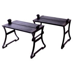Used Pair of Folke Bensow Benches, Dessin Park Bench No. 1, Sweden