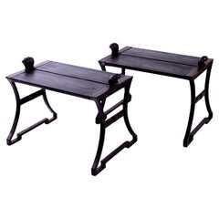 Vintage Pair of Folke Bensow Benches, Dessin Park Bench No. 1, Sweden