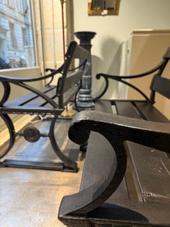 Pair of Folke Bensow cast iron benches Sweden 1920