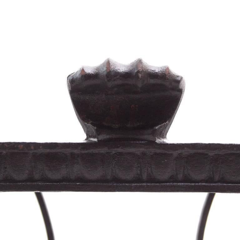 Cast Pair of Folke Bensow Park Bench No. 1 in Black, Sweden, 1920s