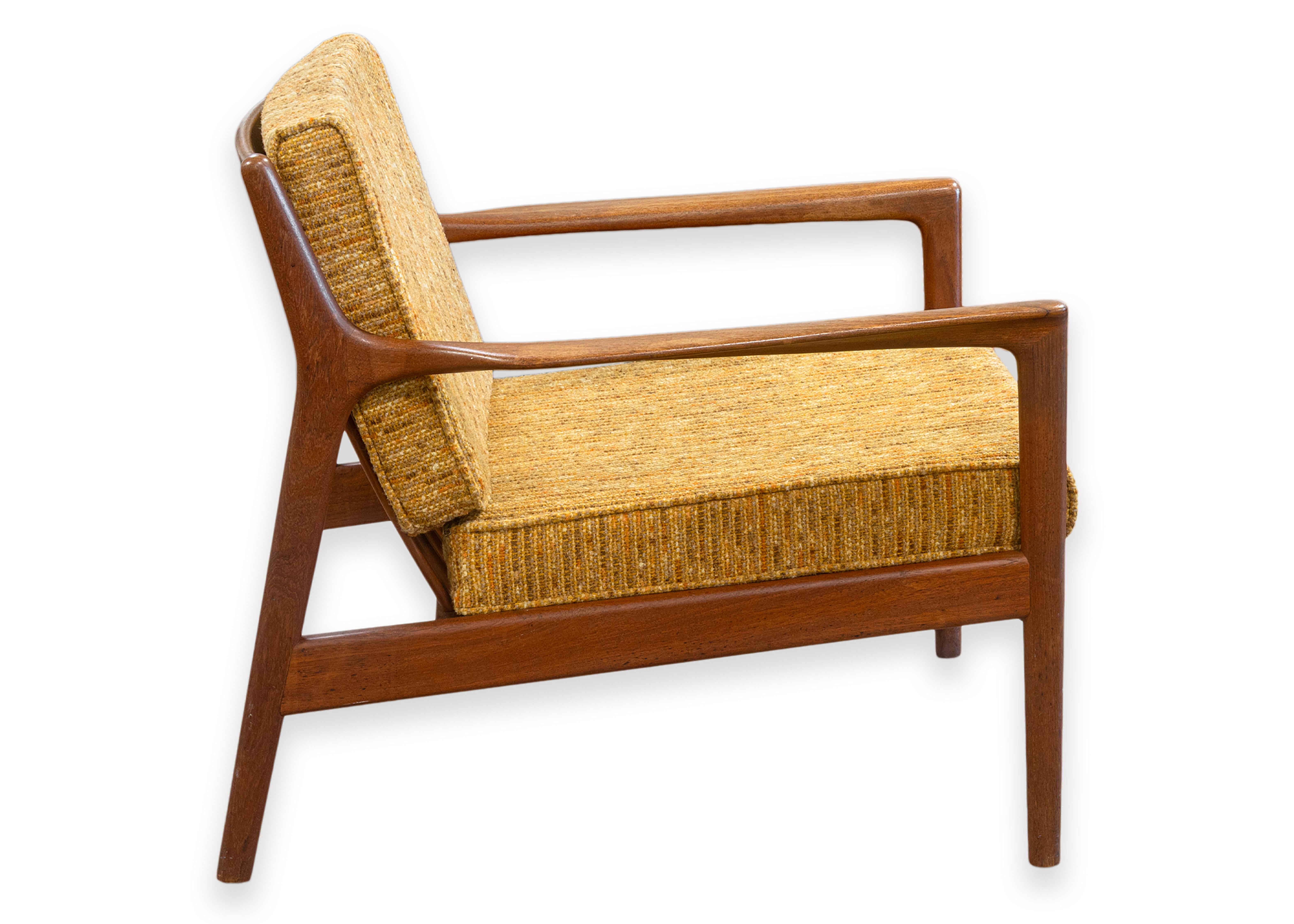 Paire de chaises longues en teck Folke Ohlssen pour Dux USA 75 Vintage By 1960s en vente 5