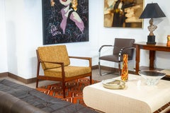 Pareja de sillones de salón de teca Folke Ohlssen para Dux USA 75 Vintage de los años 60