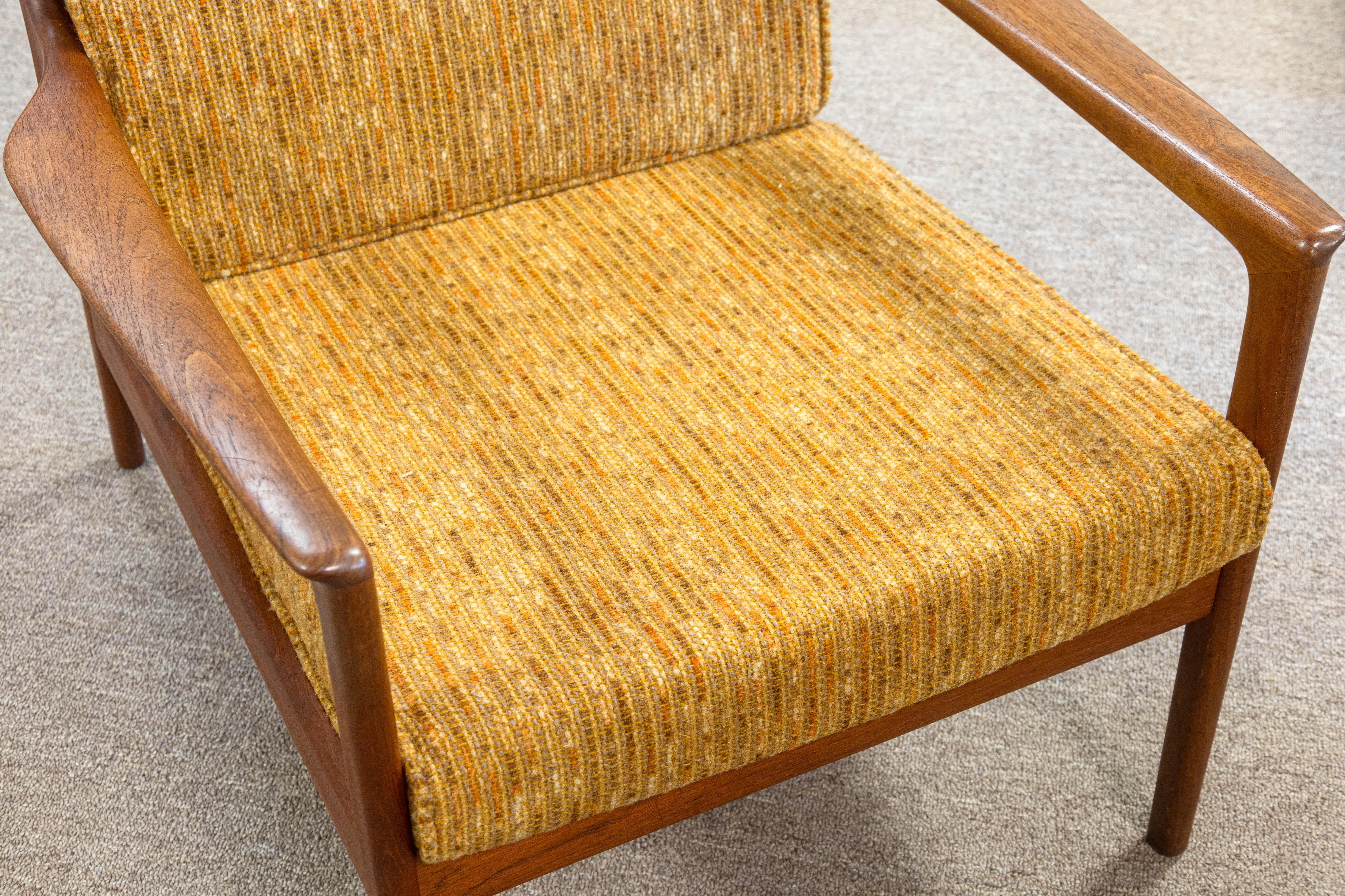 Danois Paire de chaises longues en teck Folke Ohlssen pour Dux USA 75 Vintage By 1960s en vente