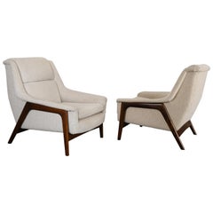 Pair of Folke Ohlsson Lounge Chairs for DUX, 1960s