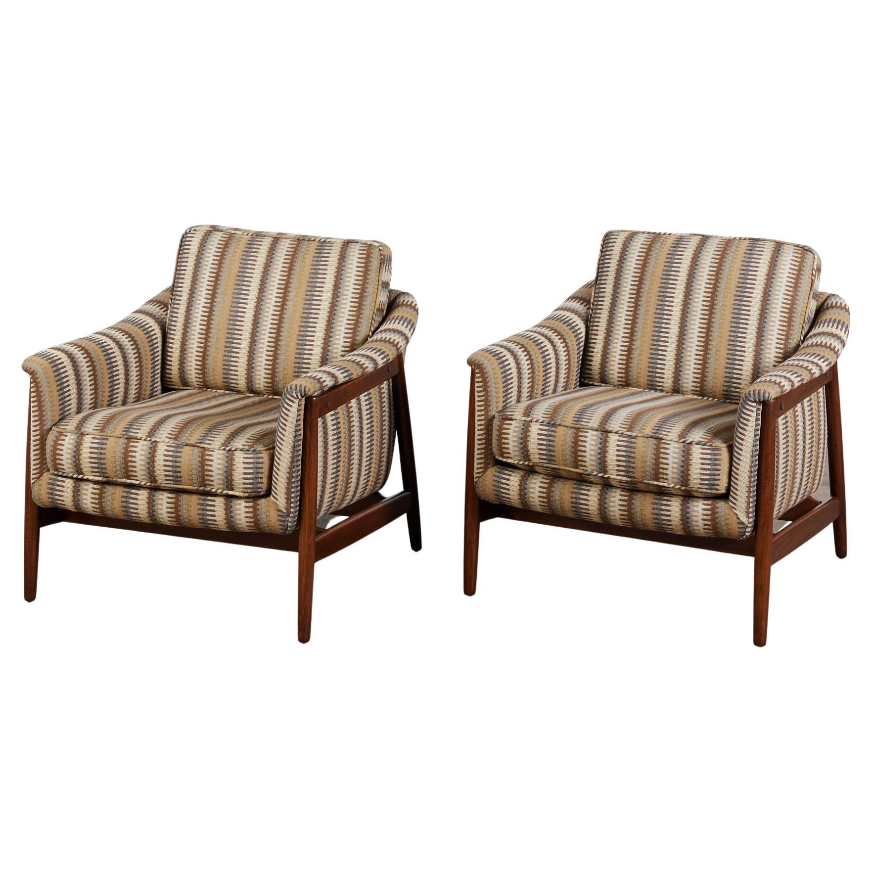 Pair of Folke Ohlsson Lounge Chairs for DUX