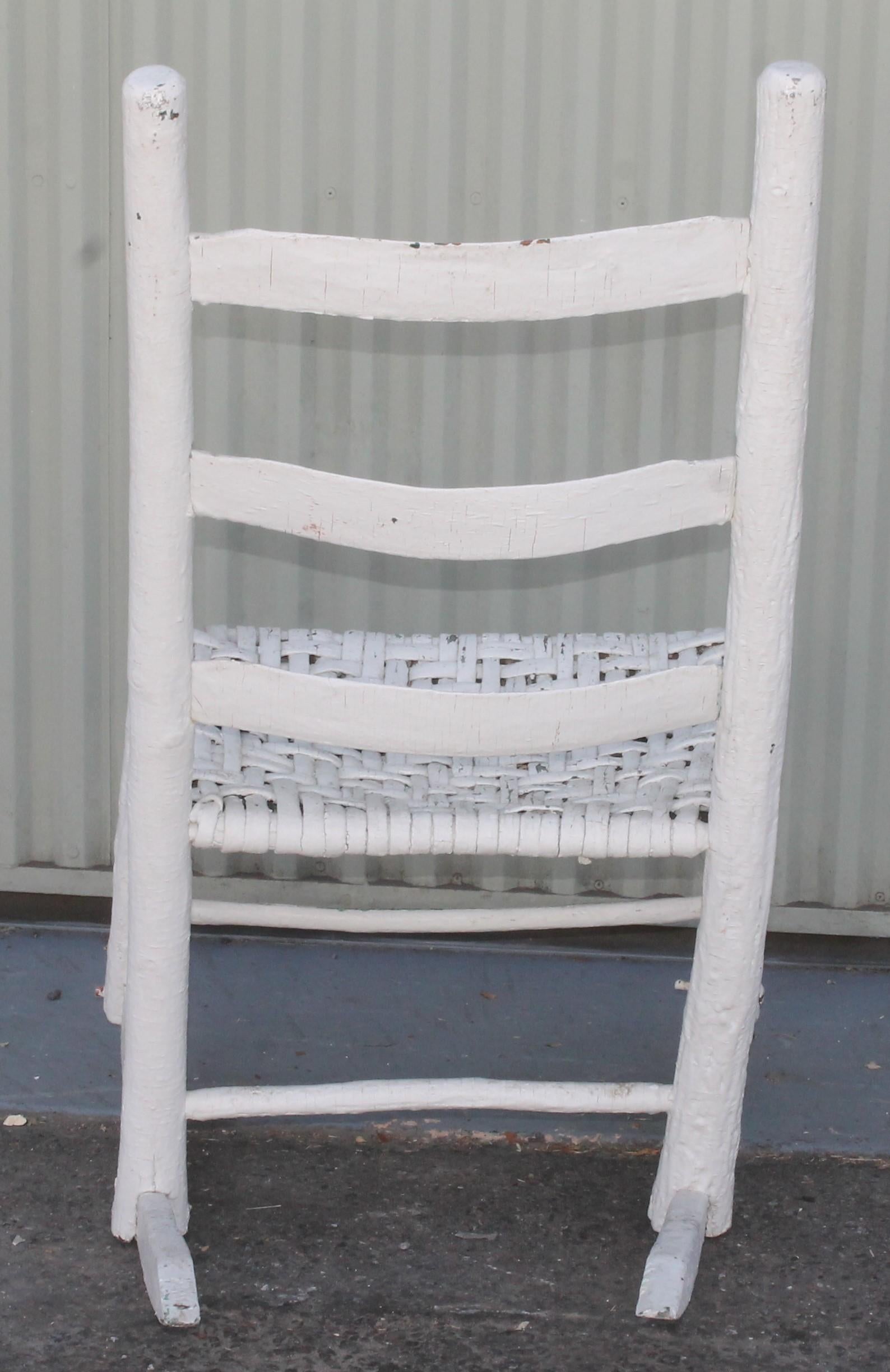 Adirondack Pair of Folky Southern 19th Century Old Hickory Porch Rocking Chairs