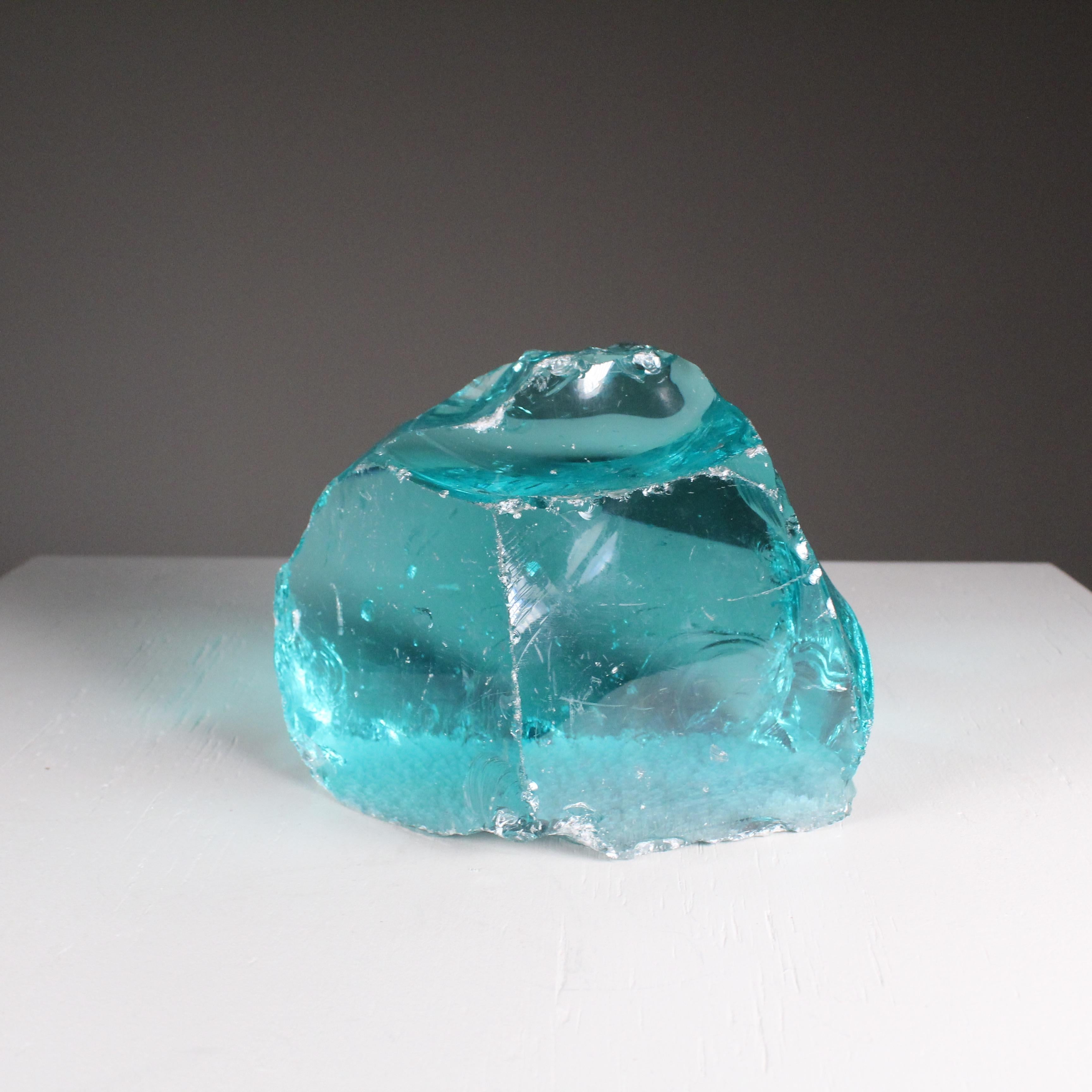 Late 20th Century Pair of Fontana Arte glass sculptures For Sale
