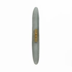 Pair of Fontana Arte Style Mid-century Modern Aqua Green Murano Glass Sconces