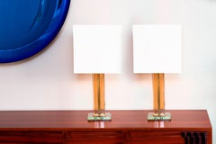 Pair of Fontana Arte Table Lamps, Italy, circa 1940