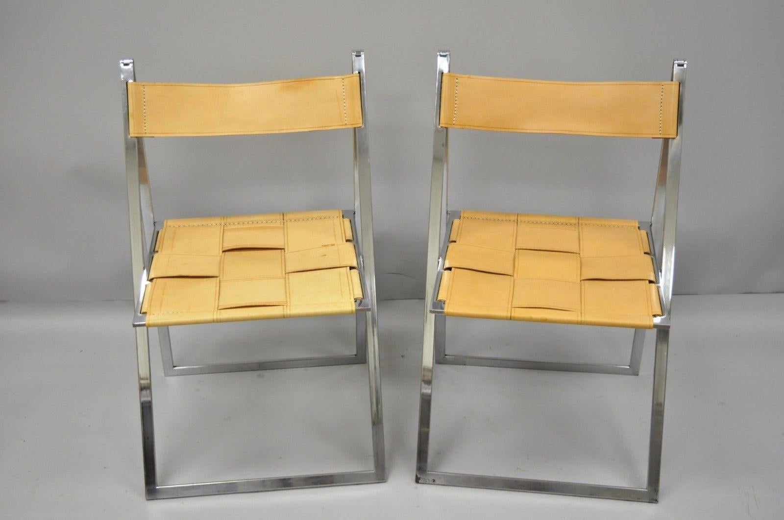 italian leather folding chairs