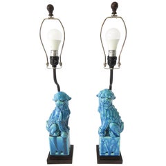 Pair of Foo Dog Lamps