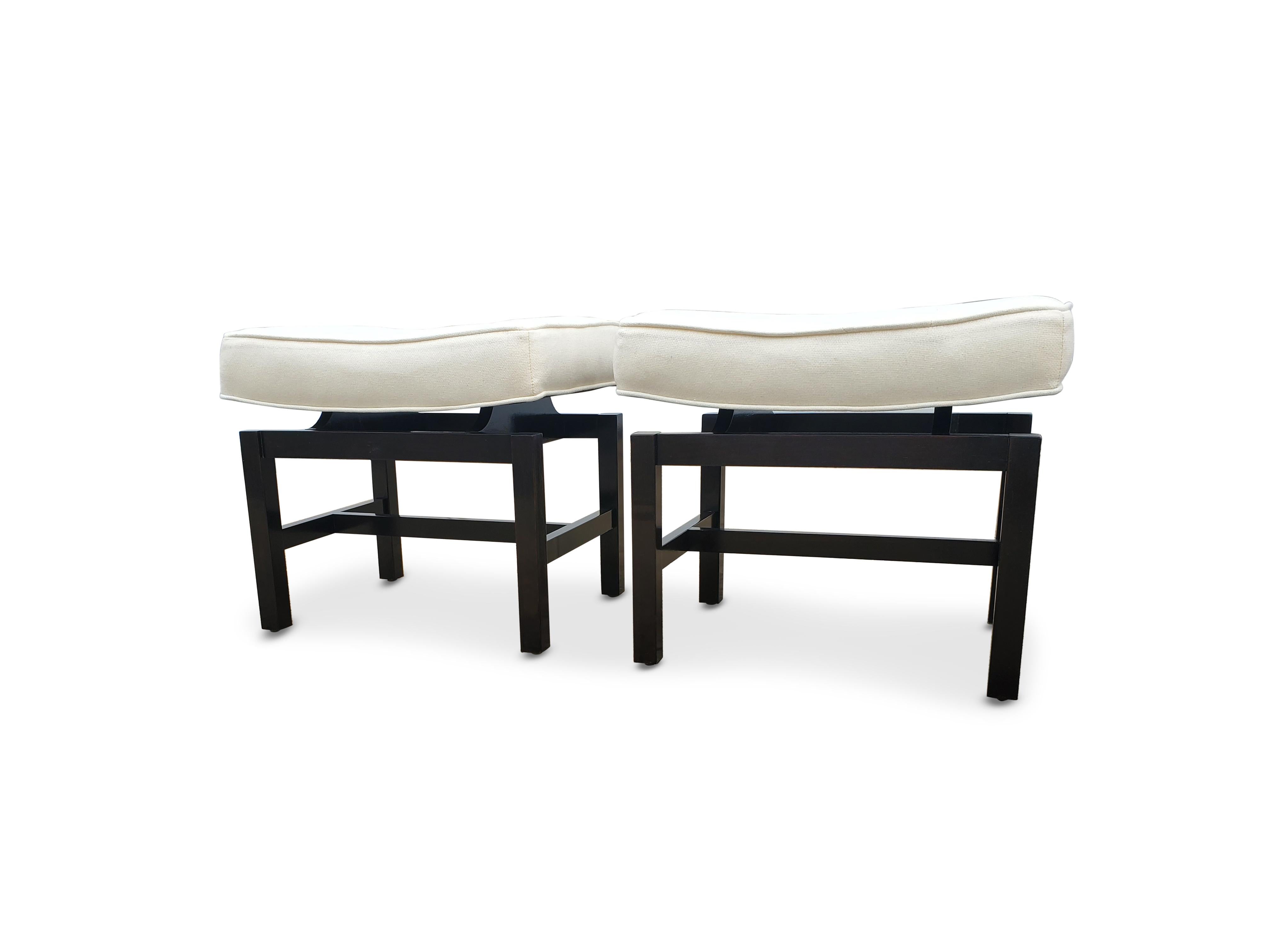 Pair of footstools by Jens Risom.