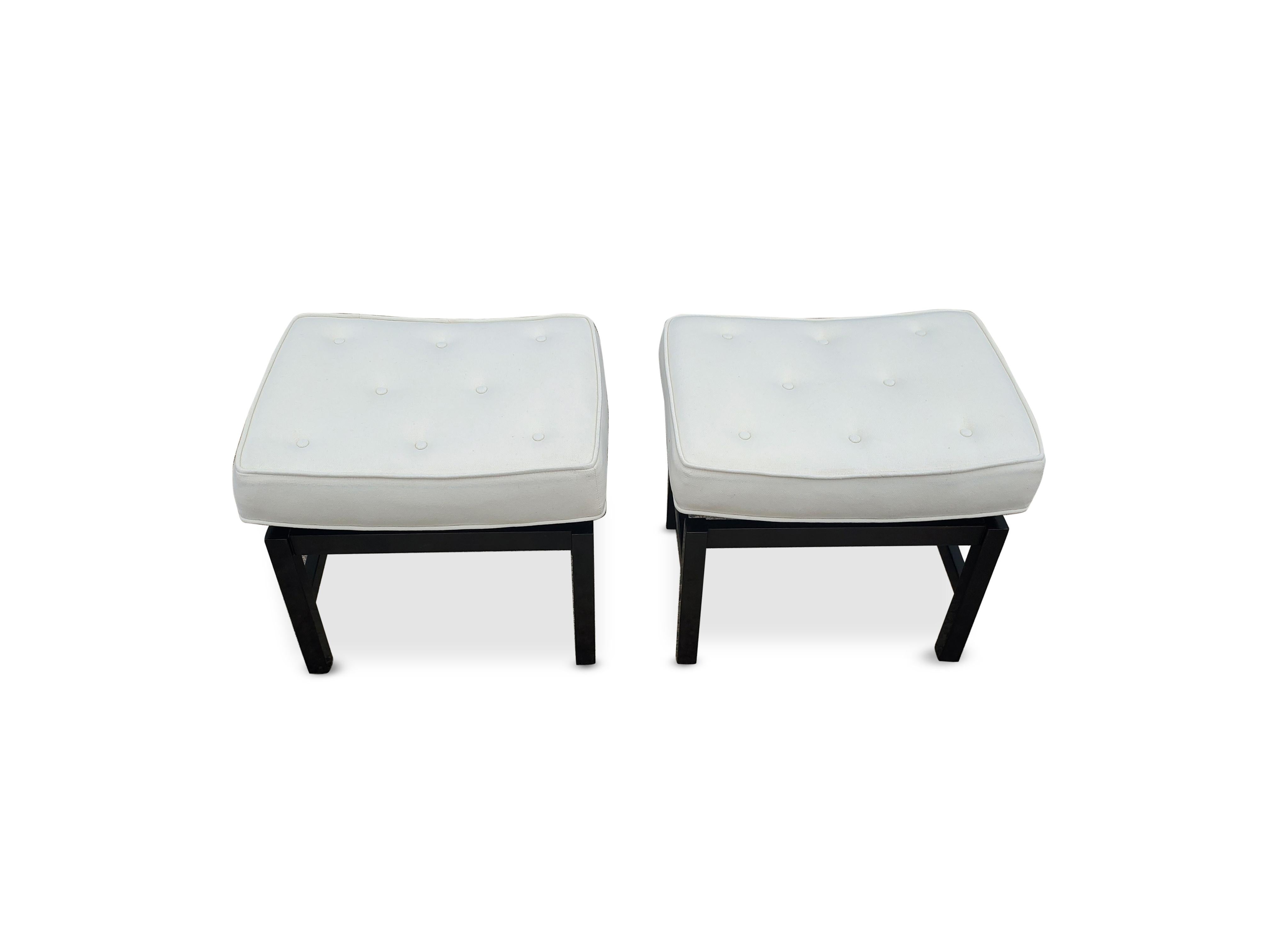 Mid-Century Modern Pair of Footstools by Jens Risom