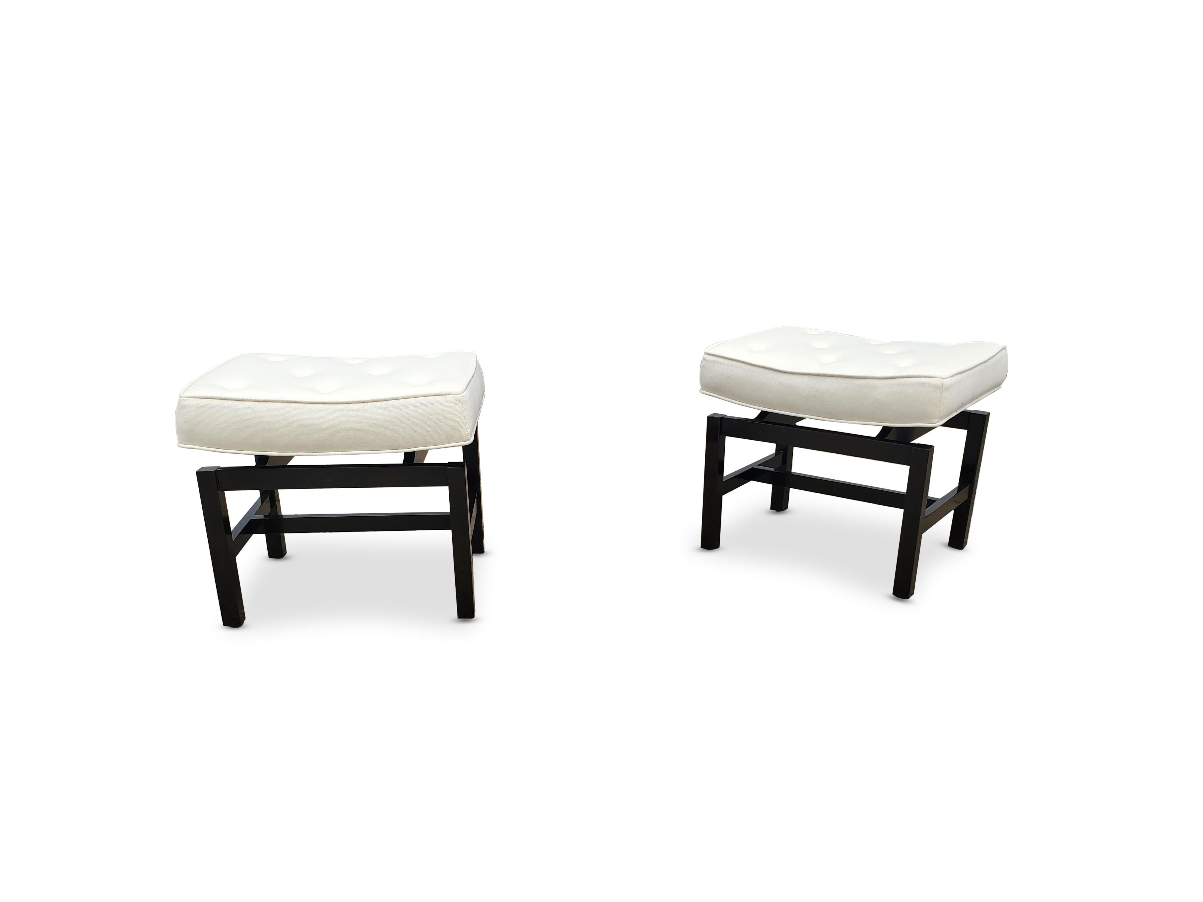 Mid-Century Modern Pair of Footstools by Jens Risom