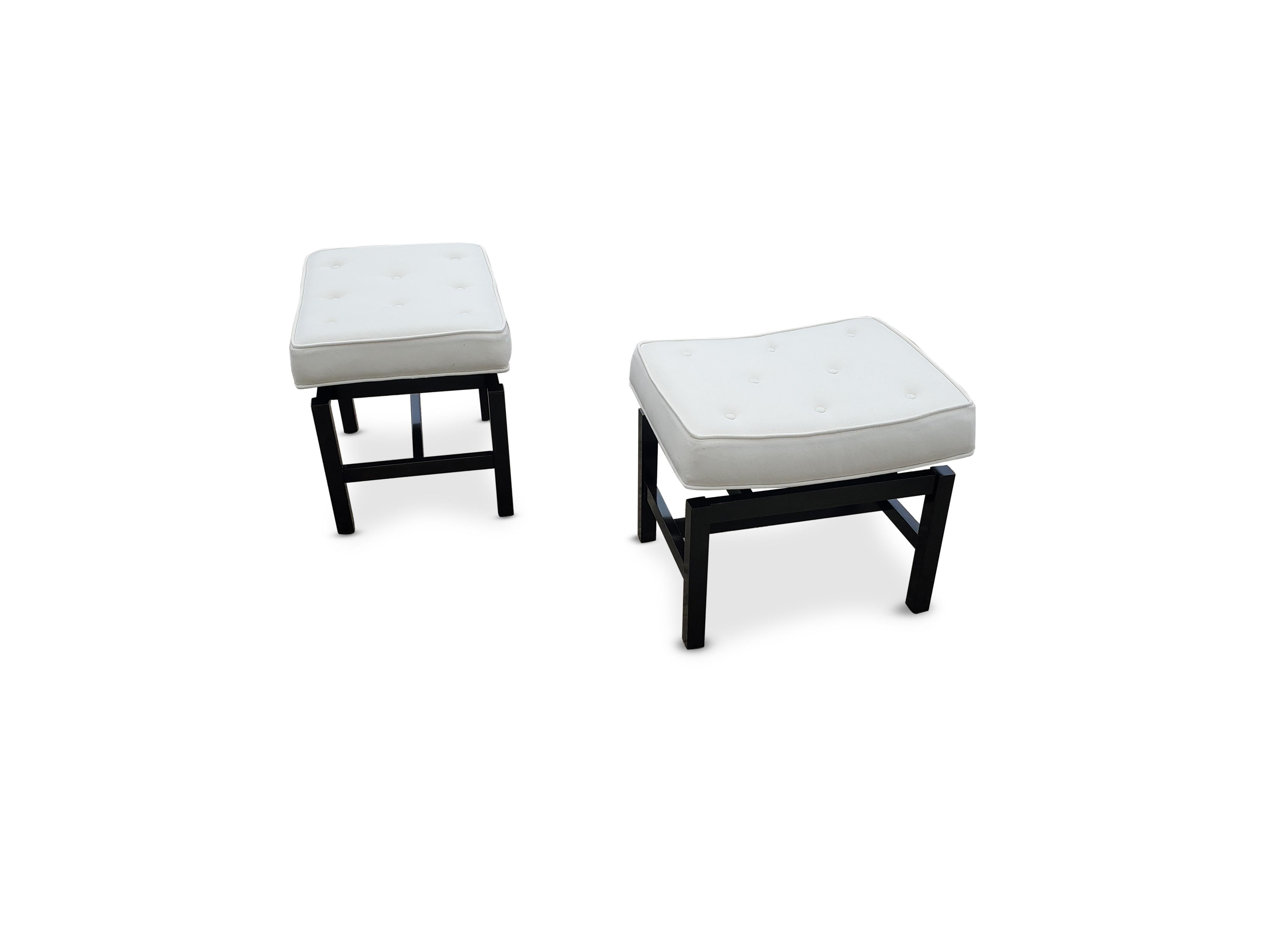 Upholstery Pair of Footstools by Jens Risom
