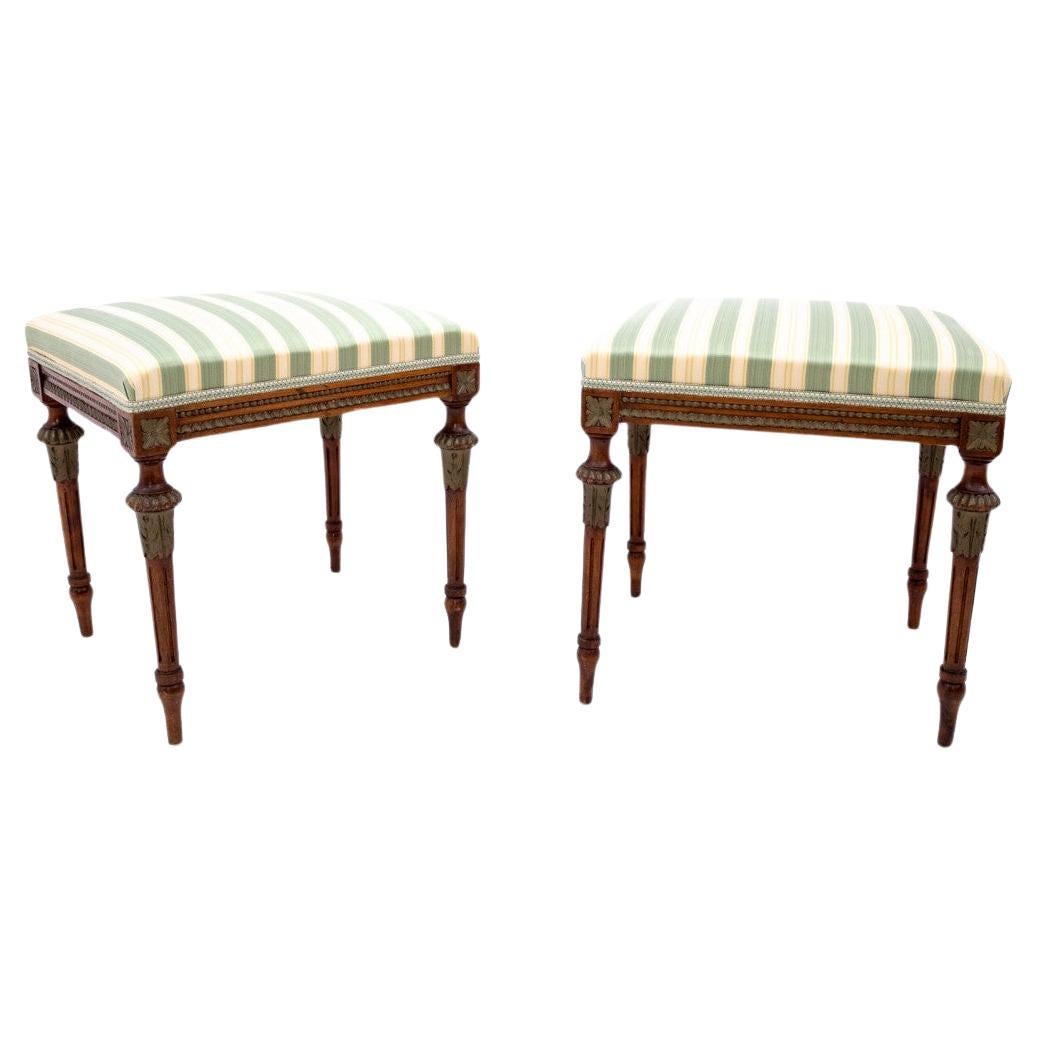 Pair of footstools/seats, Sweden, circa 1910 For Sale