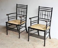 Pair Of Ford Madox Brown (1821 - 1893) Sussex Armchairs