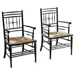 Pair Of Ford Madox Brown (1821 - 1893) Sussex Armchairs