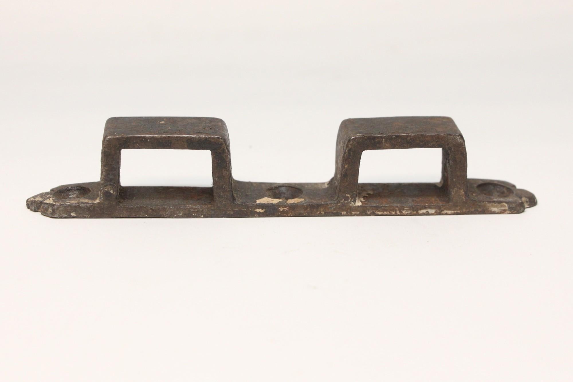 Pair Forged Iron Door / Gate Slide Bolts by Samuel Yellin Early 20th Century For Sale 5