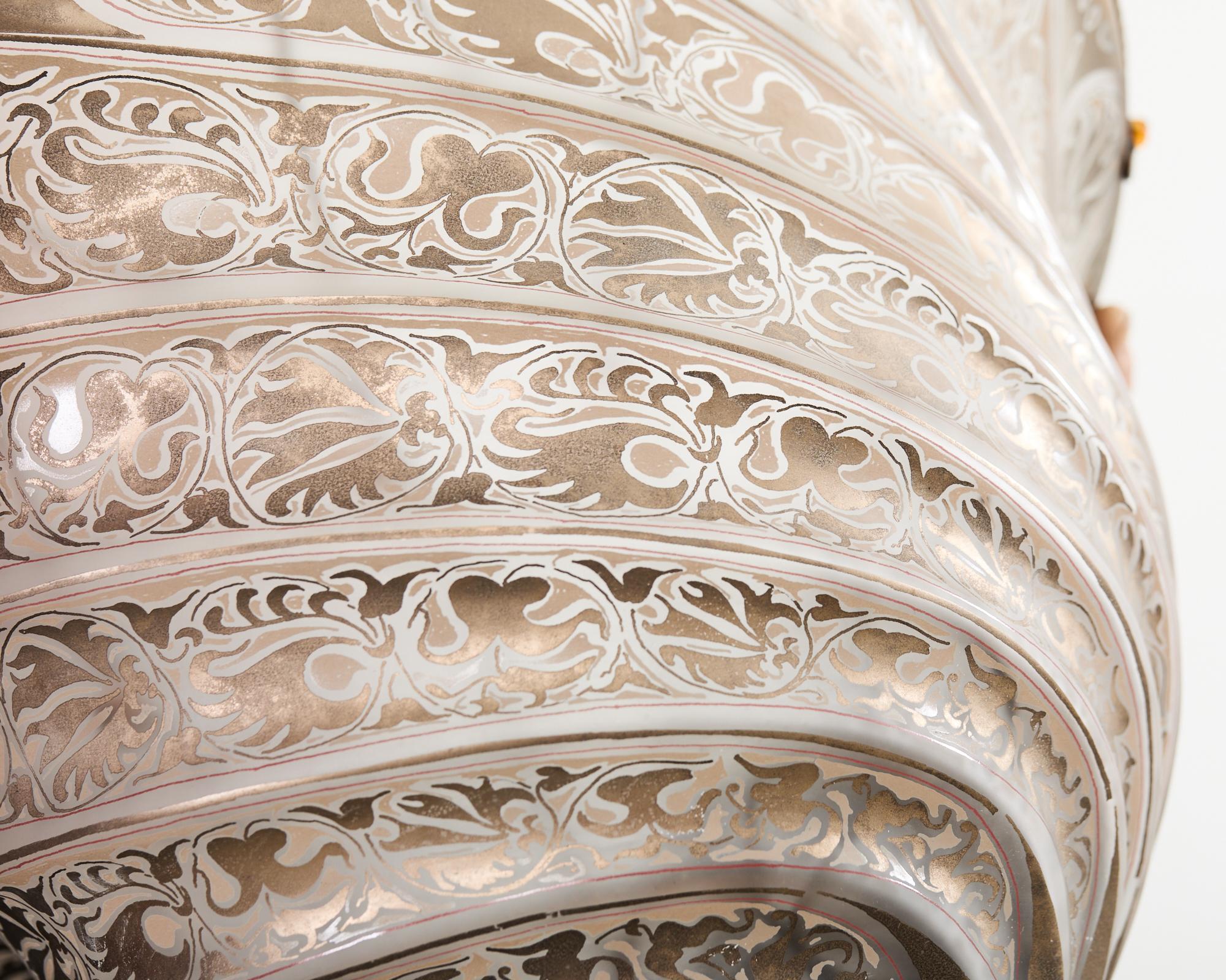 Paire d'abat-jour en verre de Samarkanda attribuée à Fortuny en vente 7
