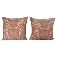 Coppia di cuscini Fortuny "Carnavalet" con retro in lino personalizzato