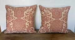 Pair of Fortuny “Carnavalet” Pillows with Custom Linen Backs