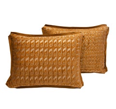 Pair of Fortuny Cushions in the Ashanti Pattern