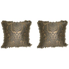Pair of Fortuny Cushions with Fringe