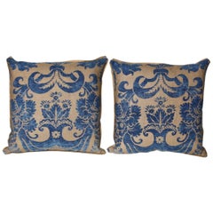 Pair of Fortuny Fabric Cushions in the Glicine Pattern