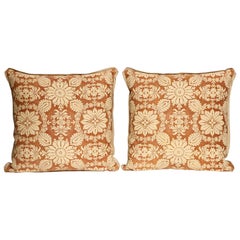 Pair of Fortuny Fabric Cushions in the Impero Pattern