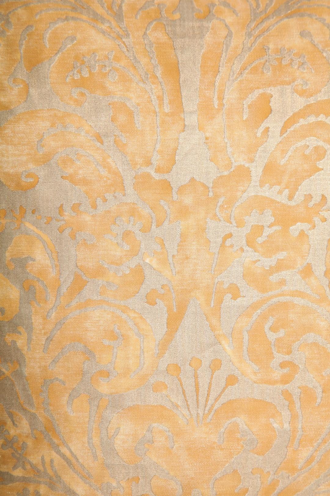 Contemporary Pair of Fortuny Fabric Cushions in the Lucrezia Pattern